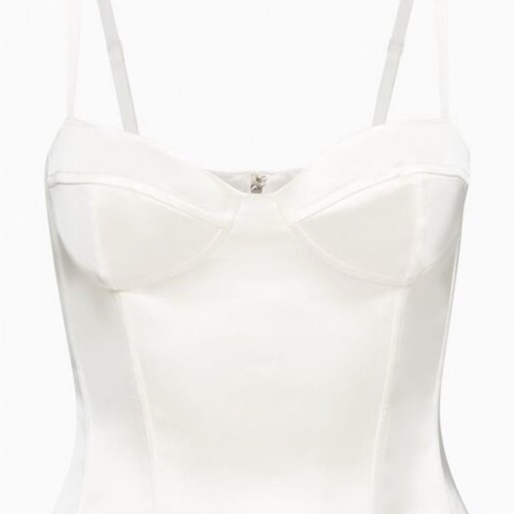 Elegant White Bustier Top